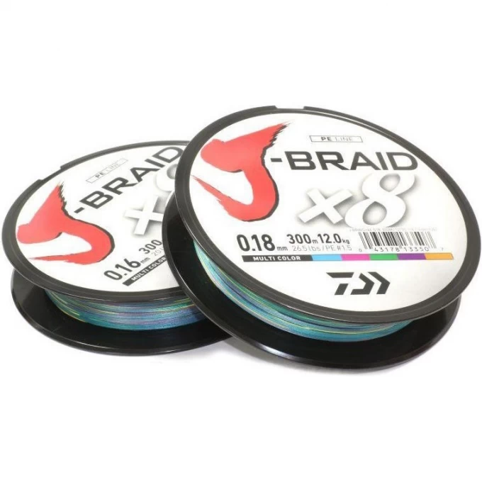 Шнур DAIWA J-Braid X8 0,42мм 300м multicolor 12755-142RU Шнур DAIWA J-Braid X8 0,42мм 300м multicolor 12755-142RU